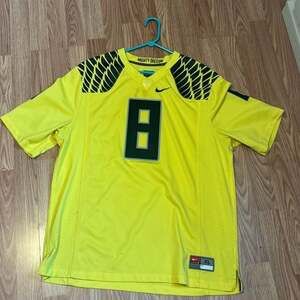 Nike Oregon Ducks Yellow #21 Alternate Winged Football Jersey